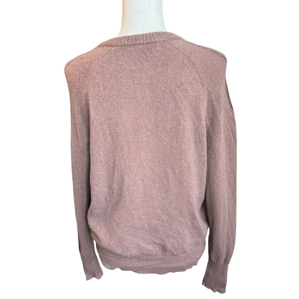 360 cashmere V-Neck Sweater Dusty Rose lightweight preppy timeless luxury - Picture 6 of 6